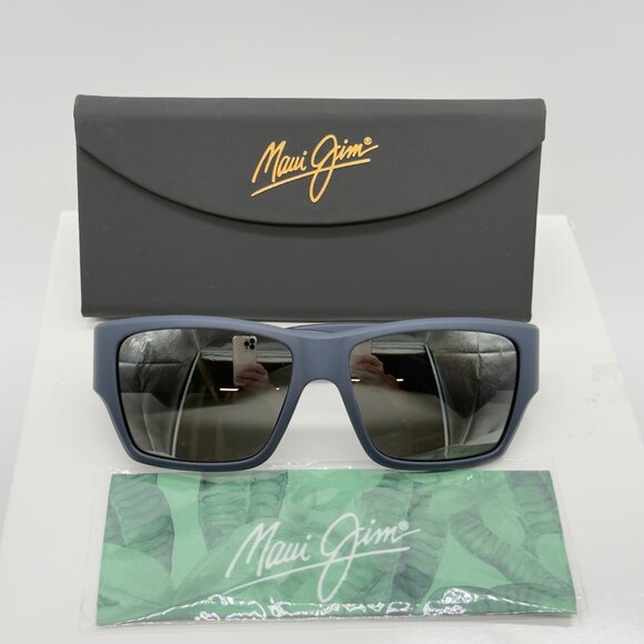 Maui Jim Matte Blue Men's Ka'olu Polarized Sunglasses Neutral